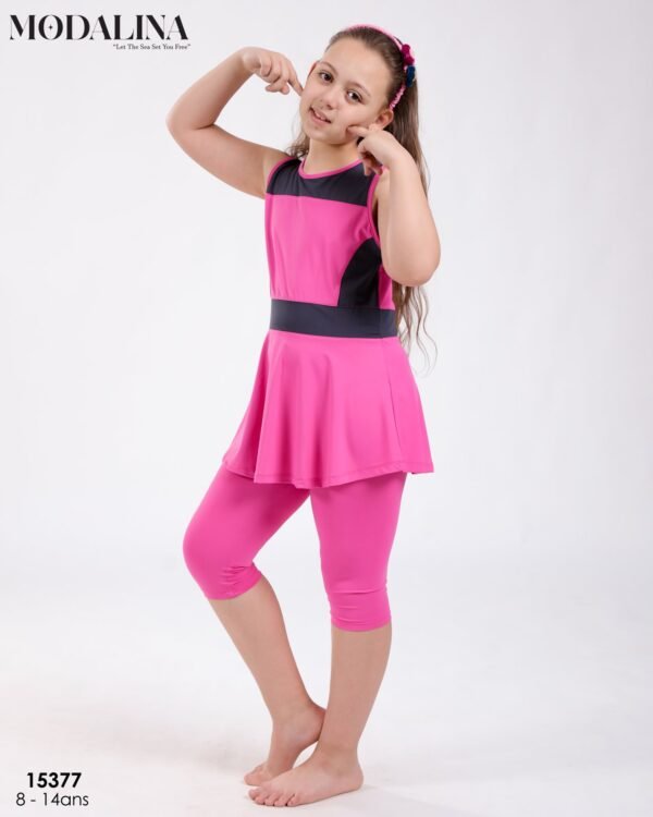 Modalina Burkini fille – Réf 15377 – Fuchsia