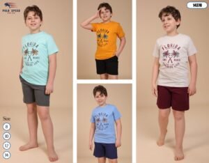 Polo Speed Pyjama short garçon – Réf 14370 – Couleurs assorties
