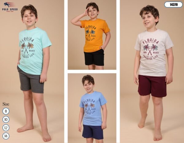 Polo Speed Pyjama short garçon – Réf 14370 – Couleurs assorties Polo Speed Pyjama short garçon – Réf 14370 – Couleurs assorties
