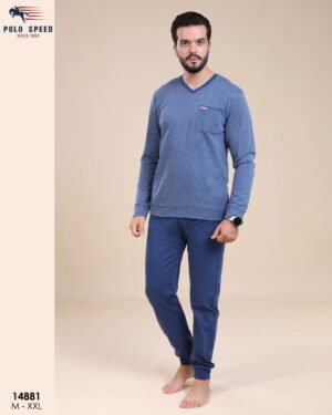 Polo Speed Pyjama homme – Réf 14881 – Bleu jean