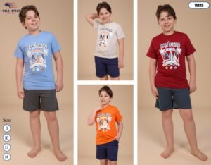 Polo Speed Pyjama short garçon – Réf 15125 – Couleurs assorties