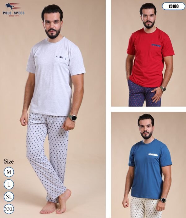 Polo Speed Pyjama homme manches courtes – Réf 15180 – Couleurs assorties