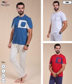 Polo Speed Pyjama homme manches courtes – Réf 15181 – Couleurs assorties