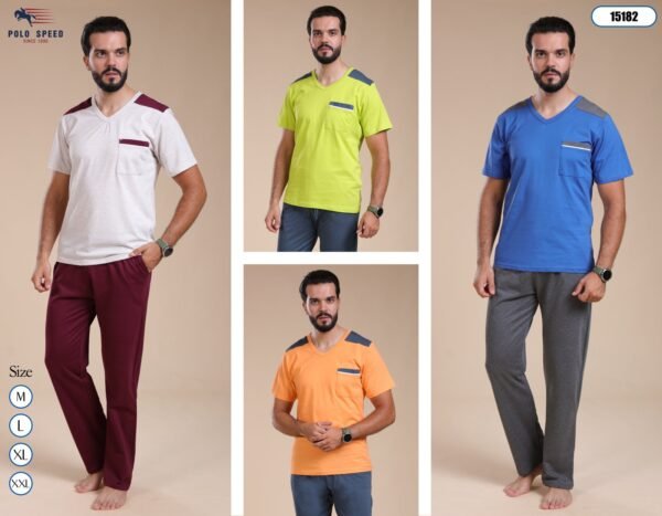 Polo Speed Pyjama homme col V – Réf 15182 – Couleurs assorties