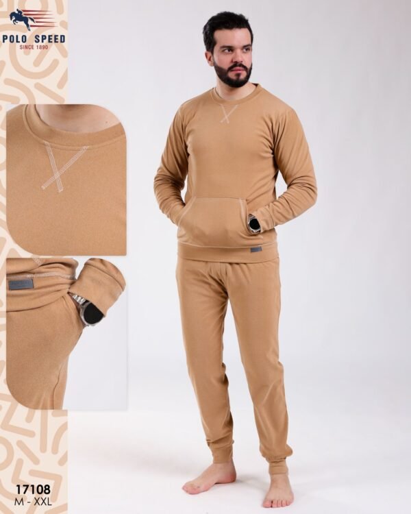 Polo Speed Pyjama homme molletonné – Réf 17108 – Camel