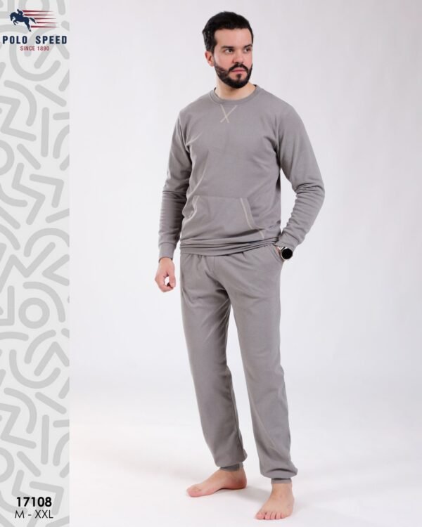 Polo Speed Pyjama homme molletonné – Réf 17108 – Gris