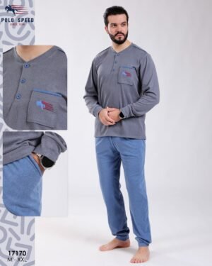 Polo Speed Pyjama homme – Réf 17170 – Gris