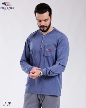 Polo Speed Pyjama homme – Réf 17170 – Bleu jean