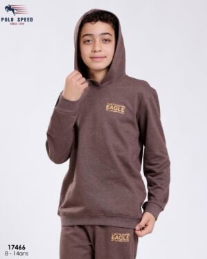 Polo Speed Survêtement garçon à capuche – Réf 17466 – Marron