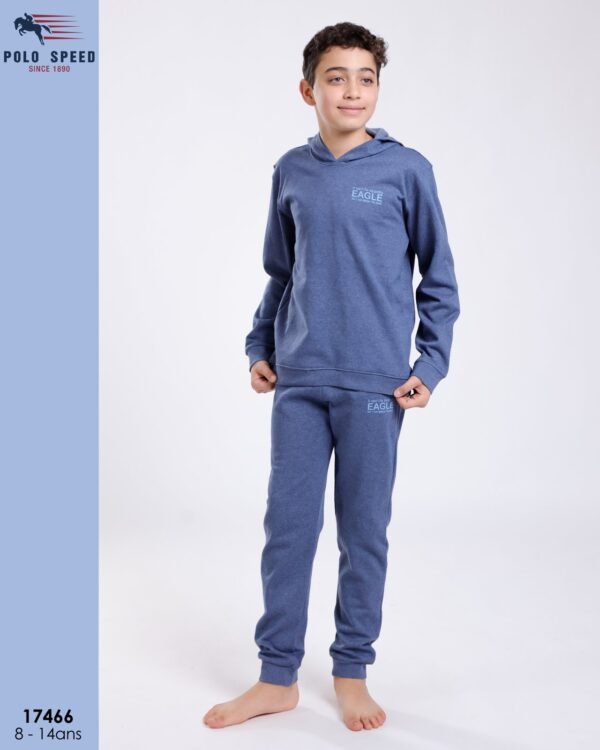 Polo Speed Survêtement garçon à capuche – Réf 17466 – Bleu Polo Speed Survêtement garçon à capuche – Réf 17466 – Bleu