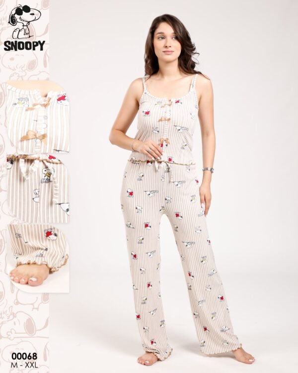 Snoopy Pyjama – Réf 00068 – Beige Snoopy Pyjama – Réf 00068 – Beige