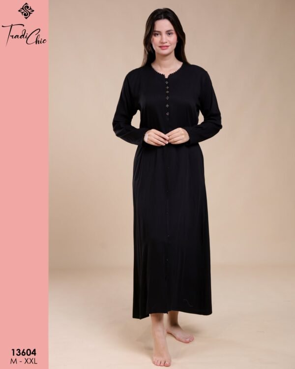 Tradi Chic Caftan d'intérieur – Réf 13604 – Noir Tradi Chic Caftan d'intérieur – Réf 13604 – Noir