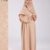 Tradi Chic Ensemble robe de prière et foulard fille – Réf 18663 – Beige