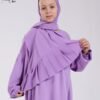 Tradi Chic Ensemble robe de prière et foulard fille – Réf 18663 – Lilas
