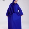 Tradi Chic Ensemble robe de prière et foulard fille – Réf 18663 – Bleu roi