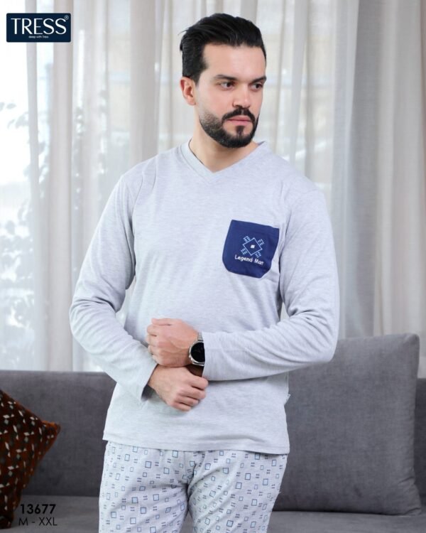 Tress Pyjama homme – Réf 13677 – Gris
