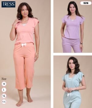 Tress Pyjama pantacourt – Réf 15216 – Couleurs assorties