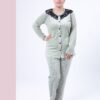 Tress Pyjama boutonné dentelle – Réf 16492 – Vert d'eau