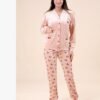 Tress Pyjama boutonné cerises – Réf 16495 – Rose