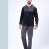 Tress Pyjama homme velours – Réf 16662 – Gris anthracite
