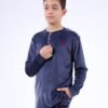Tress Pyjama garçon velours – Réf 16694 – Bleu marine