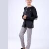 Tress Pyjama garçon velours – Réf 16694 – Noir gris