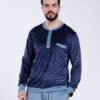 Tress Pyjama homme velours – Réf 16699 – Bleu marine