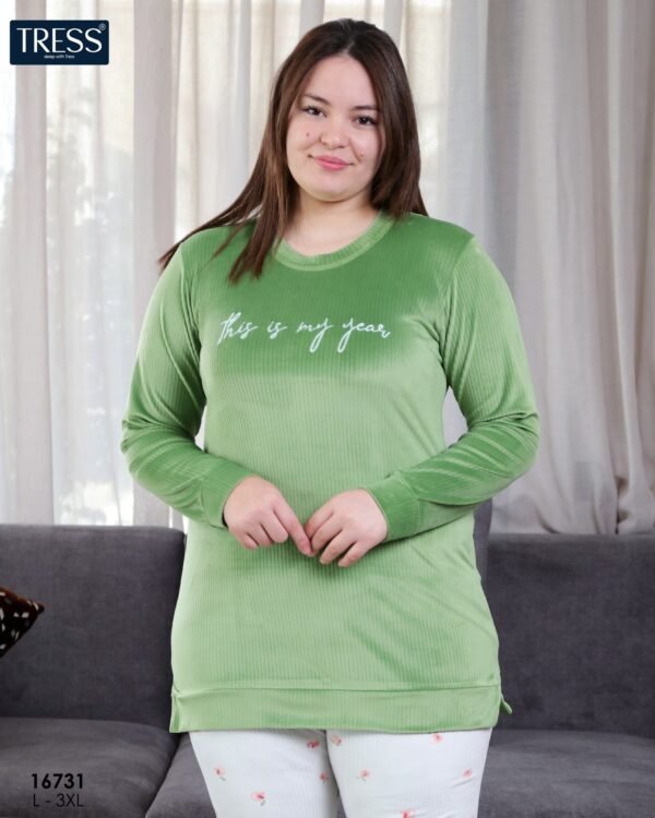 Tress Pyjama velours côtelé – Réf 16731 – Vert