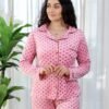 Tress Pyjama chemise imprimé – Réf 16774 – Rose