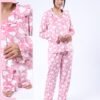 Tress Pyjama chemise imprimé cœurs – Réf 16799 – Rose