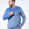 Tress Pyjama homme velours – Réf 16866 – Bleu jean