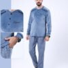 Tress Pyjama homme velours – Réf 16867 – Bleu jean