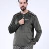 Tress Pyjama homme velours – Réf 16867 – Vert kaki