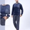 Tress Pyjama homme velours – Réf 16893 – Bleu marine