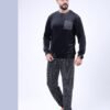 Tress Pyjama homme velours – Réf 16893 – Noir