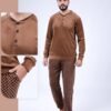 Tress Pyjama homme velours – Réf 16898 – Marron