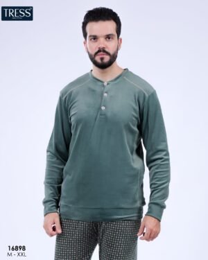 Tress Pyjama homme velours – Réf 16898 – Vert