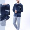 Tress Pyjama homme velours – Réf 16905 – Bleu marine
