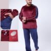 Tress Pyjama homme velours – Réf 16933 – Bordeaux Tress Pyjama homme velours – Réf 16933 – Bordeaux