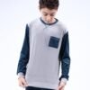 Tress Pyjama garçon velours – Réf 16947 – Gris et pétrole