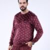 Tress Pyjama homme velours imprimé – Réf 16961 – Bordeaux