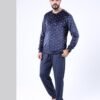 Tress Pyjama homme velours imprimé – Réf 16961 – Bleu marine