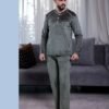 Tress Pyjama homme velours imprimé – Réf 16972 – Vert kaki