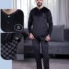 Tress Pyjama homme velours imprimé – Réf 17191 – Noir