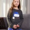 Tress Pyjama fille Noël à carreaux – Réf 17629 – Gris et bleu