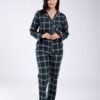 Tress Pyjama chemise à carreaux – Réf 17653 – Vert foncé Tress Pyjama chemise à carreaux – Réf 17653 – Vert foncé