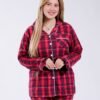 Tress Pyjama chemise à carreaux flanelle – Réf 18104 – Rouge