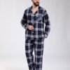 Tress Pyjama homme chemise à carreaux – Réf 18110 – Bleu marine
