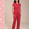Vienetta Pyjama à pois – Réf 14730 – Rouge