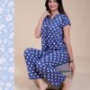 Vienetta Pyjama à pois – Réf 14730 – Bleu marine